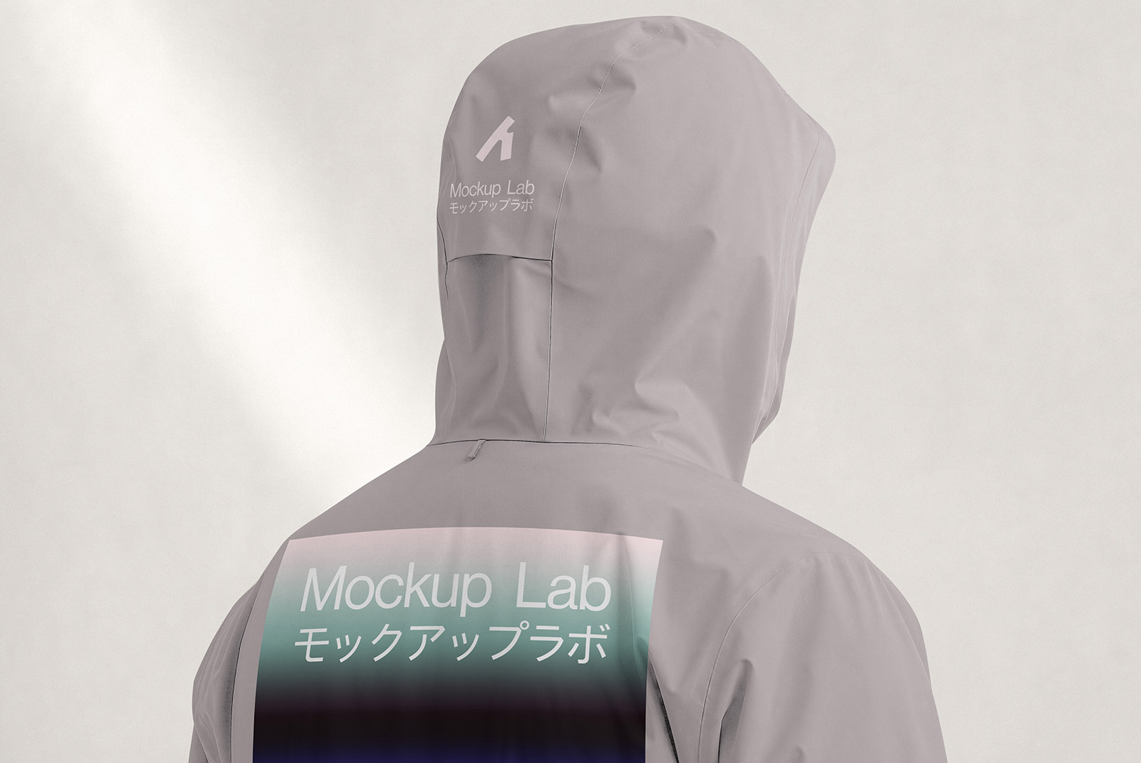 Front view of a t-shirt and shorts mockup on a hanger against a plain background.